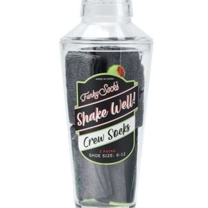 ✔️2-Pack Assorted Martini Shaker Mid Calf Crew Socks